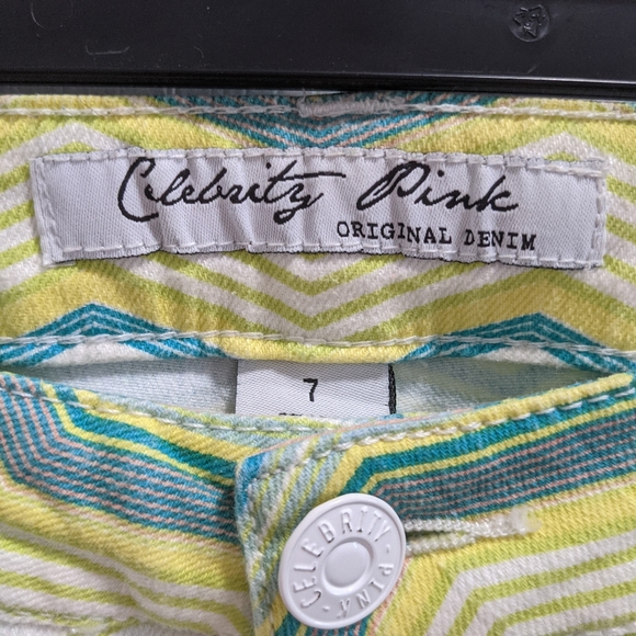 Celebrity Pink Original Cropped Denim- Multicolour Zigzag - Picture 8 of 9